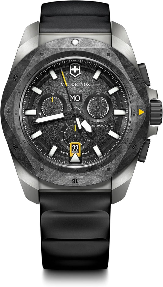 Victorinox I.N.O.X. Chrono - Reloj analógico de Cuarzo para Hombre, Resistente al Agua hasta 200 m, diámetro de la Caja: 43 mm, Correa de 21 mm