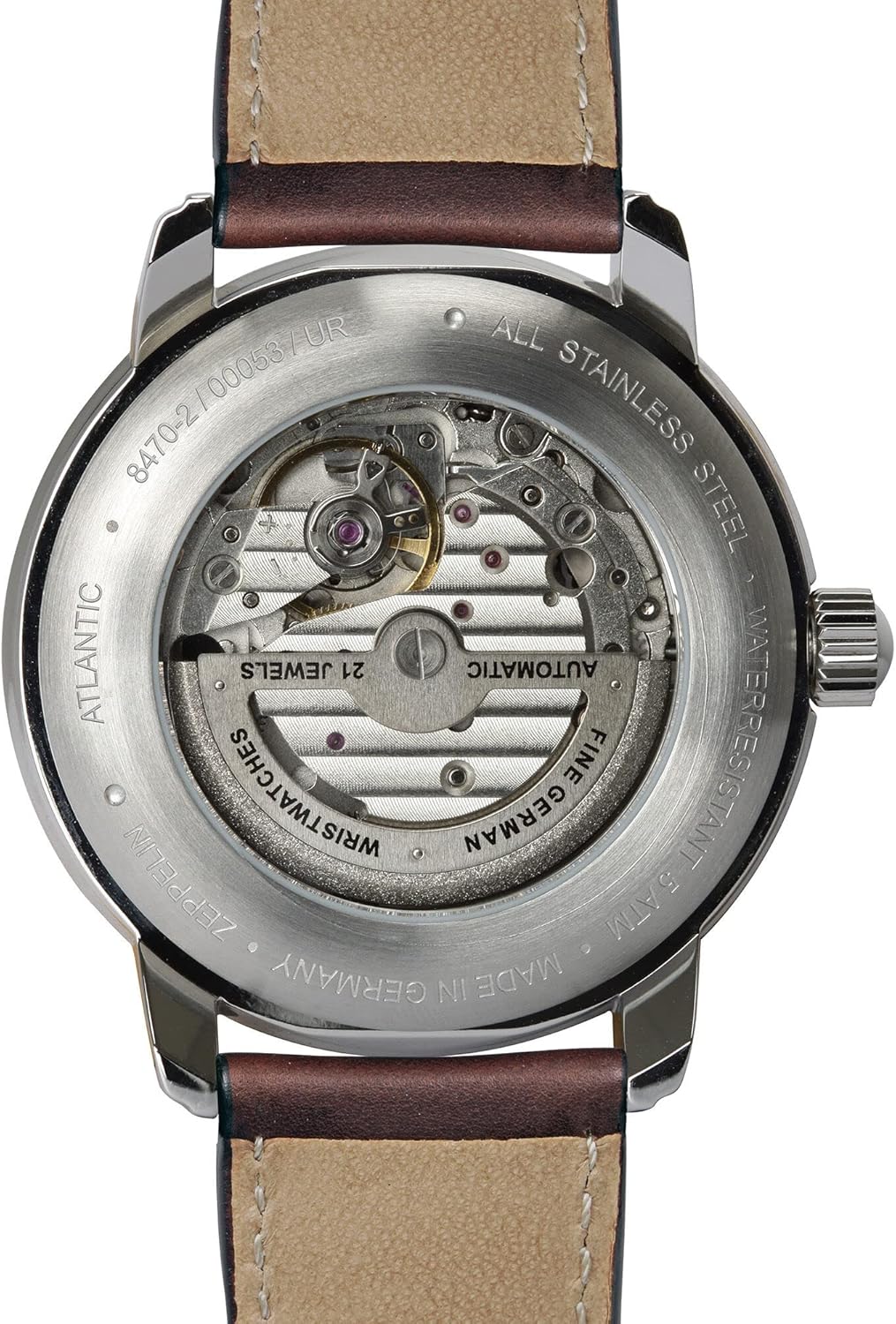 Zeppelin Atlantic Men's Automatic Analog Watch with Cowhide Bracelet 8470-5