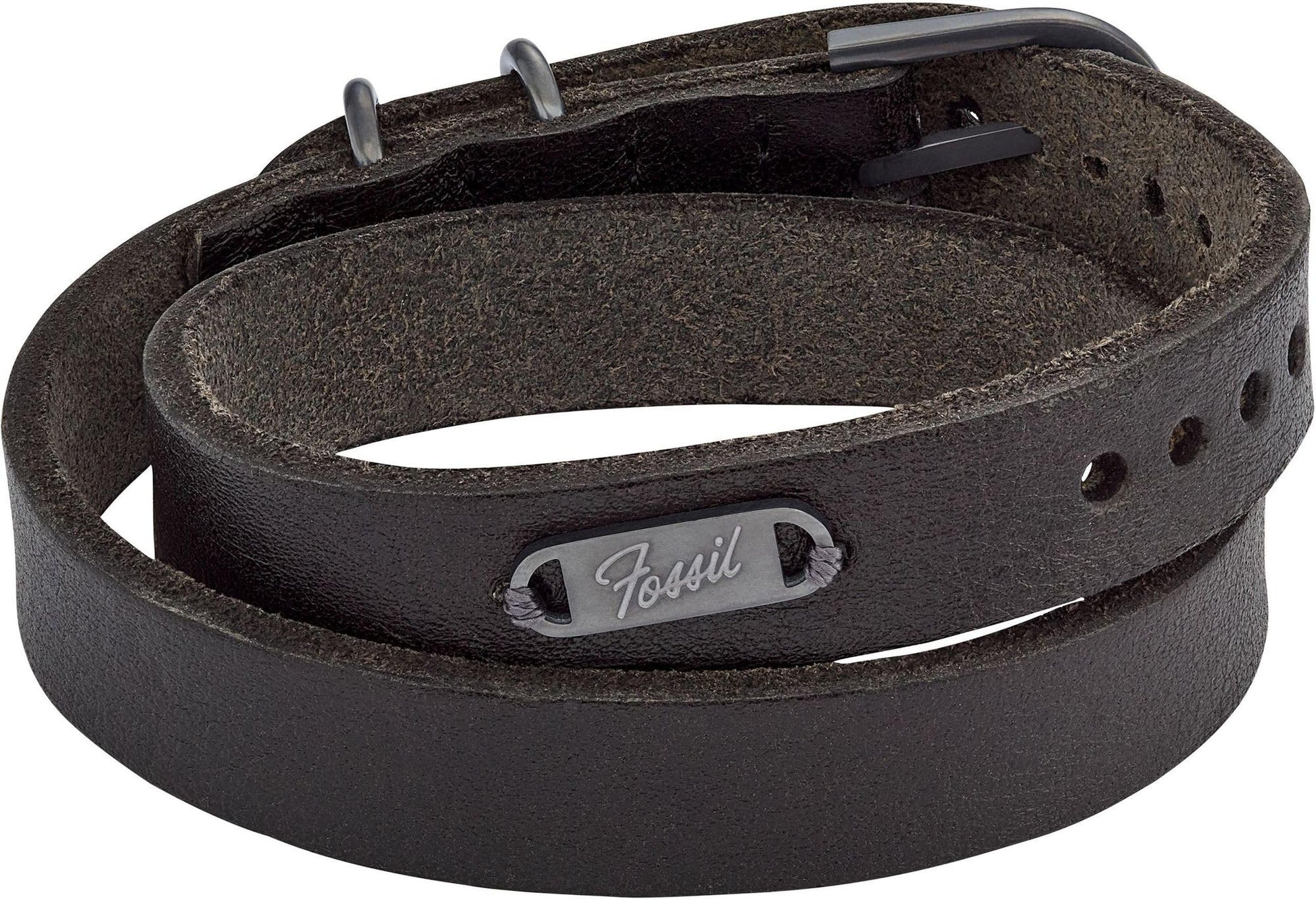 Fossil Heritage Pulsera de cuero o acero para hombre con cierre de hebilla o desplegable