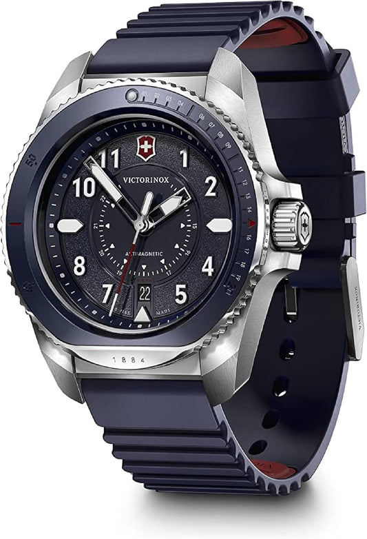 Victorinox Journey 1884 Ø 43 mm Reloj de Pulsera de Hombre, Swiss Made, Cuarzo analógico, Sumergible hasta 200 m, Pulsera de Acero Inoxidable