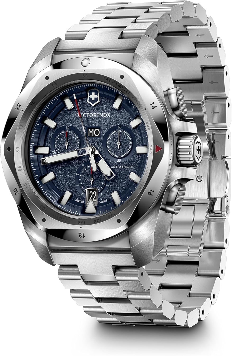 Victorinox I.N.O.X. Chrono Ø 43 mm Reloj de Pulsera de Hombre, Swiss Made, Cuarzo analógico, Sumergible hasta 200 m