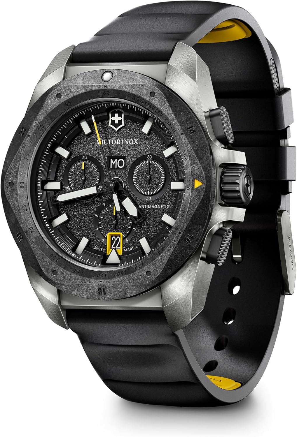 Victorinox I.N.O.X. Chrono - Reloj analógico de Cuarzo para Hombre, Resistente al Agua hasta 200 m, diámetro de la Caja: 43 mm, Correa de 21 mm
