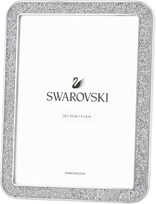 Swarovski Minera - Marco de fotos, tamaño pequeño, color plateado
