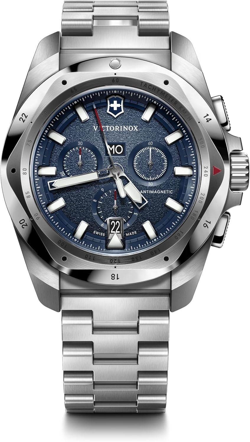 Victorinox I.N.O.X. Chrono Ø 43 mm Reloj de Pulsera de Hombre, Swiss Made, Cuarzo analógico, Sumergible hasta 200 m