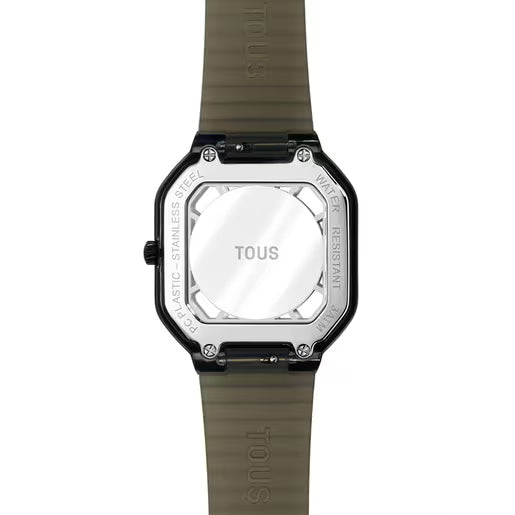 Tous, Reloj de mujer 200351060 IP negro con zirconitas Gleam Fresh