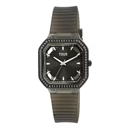 Tous, Reloj de mujer 200351060 IP negro con zirconitas Gleam Fresh